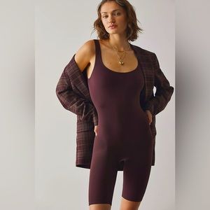 Free People Intimately - Cherry Red bike shorts unitard (M/L)